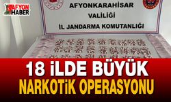 Afyon Merkezli 18 İlde Büyük Narkotik Operasyonu