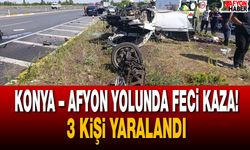 Konya – Afyon Yolunda Feci Kaza! 3 Yaralı
