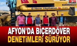 Afyon'da Hasat Sezonunda Biçerdöver Denetimleri Sürüyor