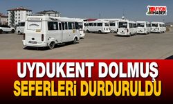 Afyon'da Uydukent Dolmuş Seferleri Durduruldu