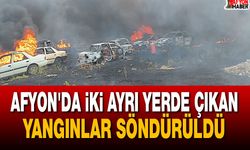 Afyon'da İki Ayrı Yerde Çıkan Yangınlar Söndürüldü