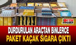 Durdurulan Araçtan Binlerce Paket Kaçak Sigara Çıktı