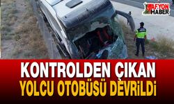Kontrolden Çıkan Yolcu Otobüsü Devrildi