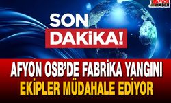 Afyon OSB’de Fabrika Yangını Ekipler Müdahale Ediyor