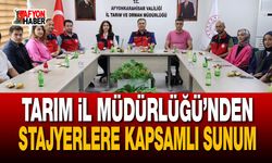 Tarım İl Müdürlüğü’nden Stajyerlere Kapsamlı Sunum