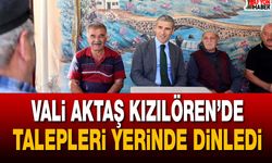 Vali Aktaş Kızılören’de talepleri yerinde dinledi