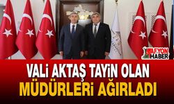Vali Aktaş Tayin Olan Müdürleri Ağırladı