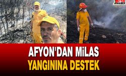 Afyon'dan Milas Yangınına Destek