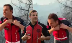Orman yangınını anlatırken yaralandı!