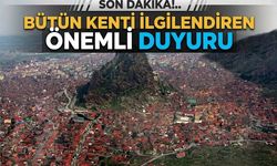 Afyon'da bütün şehri ilgilendiren duyuru