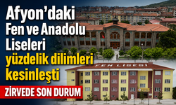 Afyon'daki Fen ve Anadolu Liseleri yüzdelik dilimleri kesinleşti