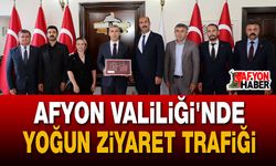 Afyon Valiliği'nde yoğun ziyaret trafiği