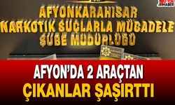 Afyon’da 2 araçtan çıkanlar şaşırttı
