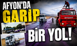 Afyon'da garip bir yol