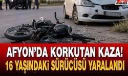 Afyon’da korkutan kaza! 16 yaşındaki sürücüsü yaralandı