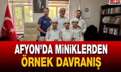 Afyon’da miniklerden örnek davranış
