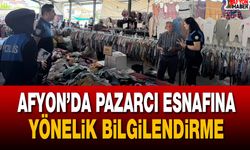 Afyon’da pazarcı esnafına yönelik bilgilendirme çalışması