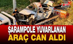 Afyon'da şarampole yuvarlanan araç can aldı