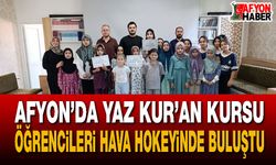 Afyon’da Yaz Kur’an Kursu Öğrencileri Hava Hokeyinde Buluştu