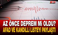 Az önce deprem mi oldu? AFAD ve Kandilli listeyi paylaştı!