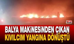 Balya makinesinden çıkan kıvılcım yangına dönüştü