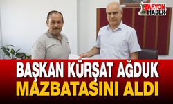 Başkan Kürşat Ağduk mazbatasını aldı