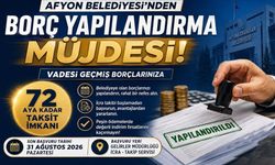 Afyon Belediyesi’nden borç yapılandırma müjdesi