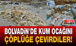 Bolvadin'de Kum Ocağını Çöplüğe Çevirdiler!