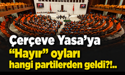 Çerçeve Yasa'ya "Hayır" oyları hangi partilerden geldi?!..