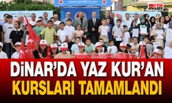 Dinar'da Yaz Kur'an Kurslarında Mezuniyet Coşkusu