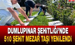 Dumlupınar Şehitliği’nde 510 Şehit Mezar Taşı Yenilendi