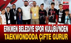 Erkmen Belediye Spor Kulübü’nden taekwondoda çifte gurur
