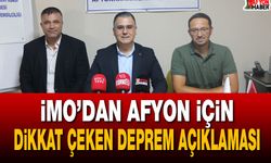 İMO’dan Afyon için dikkat çeken deprem açıklaması