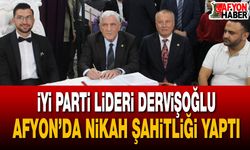 İyi Parti Lideri Dervişoğlu Afyon’da nikah şahitliği yaptı