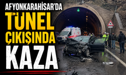Afyonkarahisar’da Tünel Çıkışında Kaza