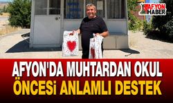 Afyon'da muhtardan okul öncesi anlamlı destek