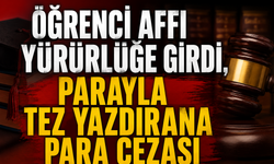 Öğrenci affı yürürlüğe girdi, parayla tez yazdırana para cezası