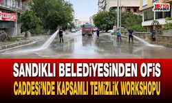 Sandıklı Belediyesinden Ofis Caddesi’nde Kapsamlı Temizlik Workshopu
