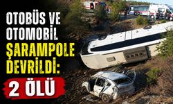 Otobüs ve otomobil şarampole devrildi: 2 ölü