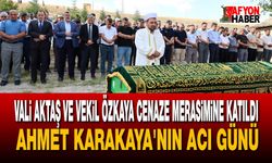 Vali Aktaş ve Vekil Özkaya cenaze merasimine katıldı: Ahmet Karakaya'nın acı günü