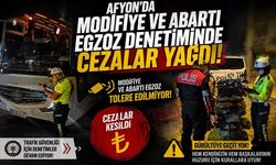 Afyon'da modifiye ve abartı egzoz denetiminde cezalar yağdı