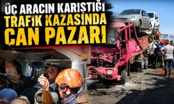 Üç aracın karıştığı trafik kazasında can pazarı