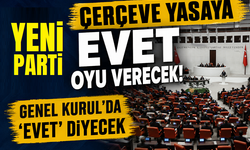 YENİ Parti "Çerçeve Yasa"ya Evet oyu verecek
