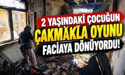 2 yaşındaki çocuğun çakmakla oyunu faciaya dönüyordu!