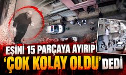 Eşini 15 parçaya ayırıp 'Çok kolay oldu' dedi