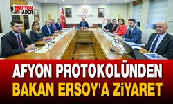 Afyon Protokolünden Bakan Ersoy'a ziyaret