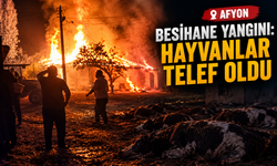 Afyon’da besihane yangını: Hayvanlar telef oldu