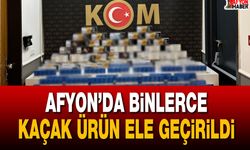 Afyon’da binlerce kaçak ürün ele geçirildi