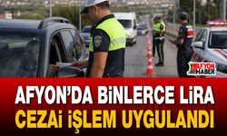 Afyon’da binlerce lira cezai işlem uygulandı