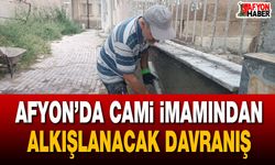 Afyon’da Cami imamından alkışlanacak davranış